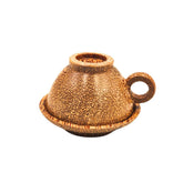 Coconut Wood Tea Cup and Saucer Set
